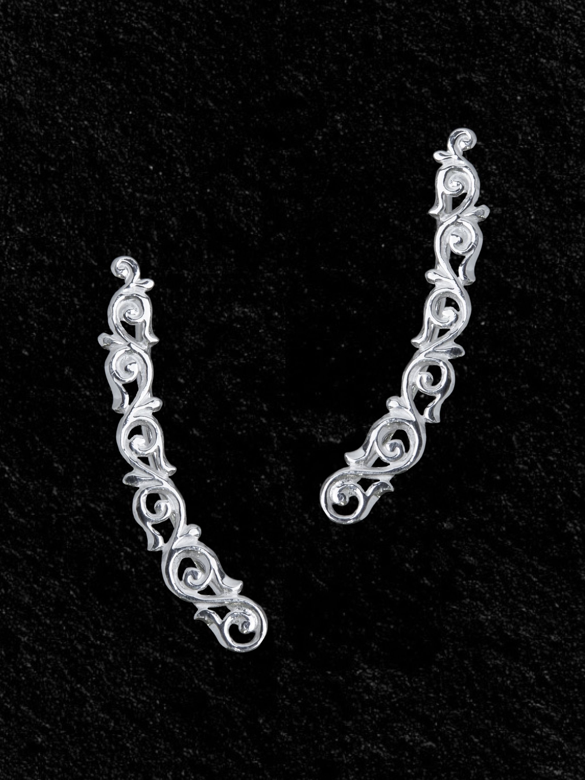 Серьги серебряные Якутские Клаймберы Каффы Зажимы