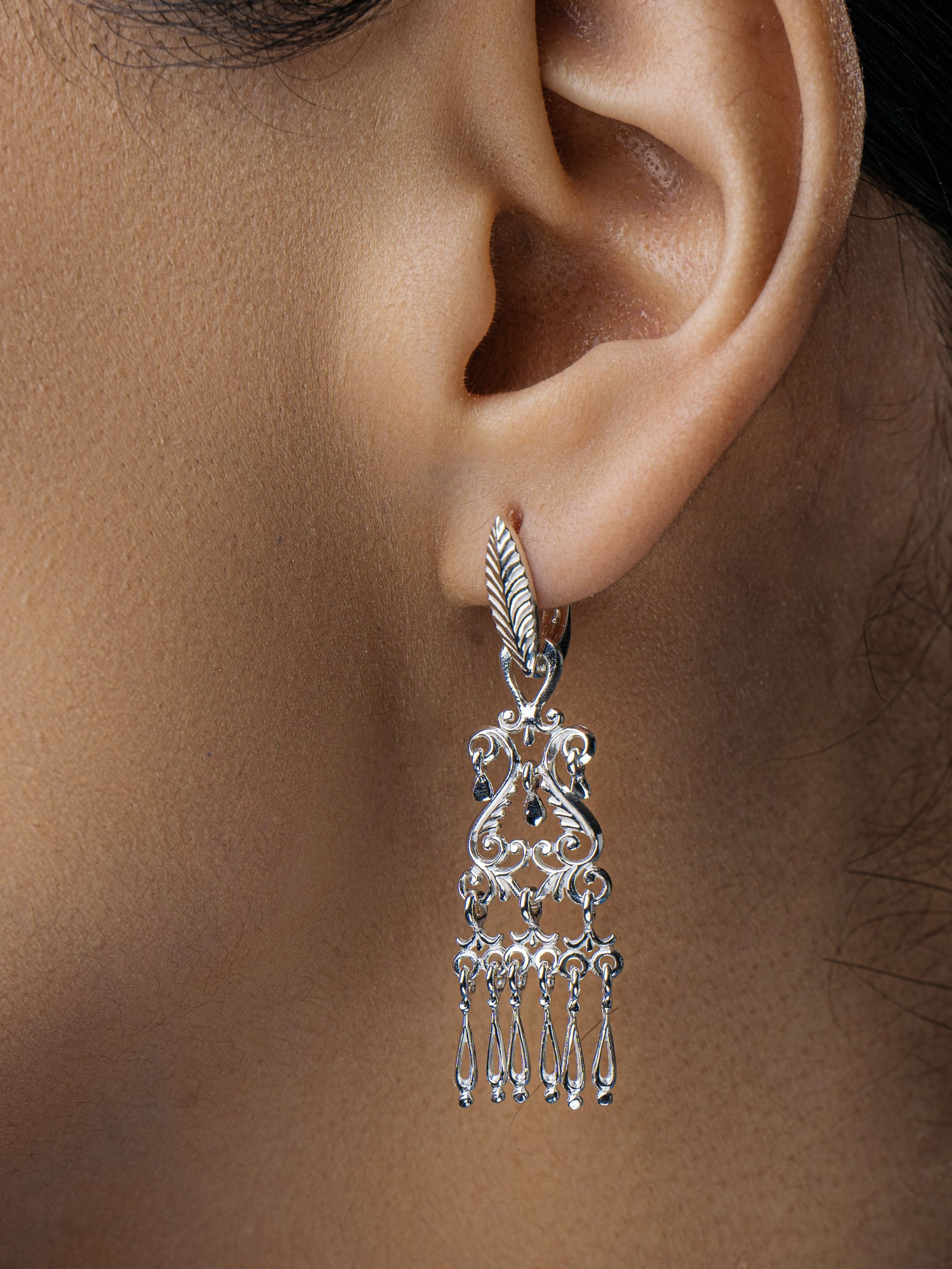 Серьги серебряные женские якутские трансформеры